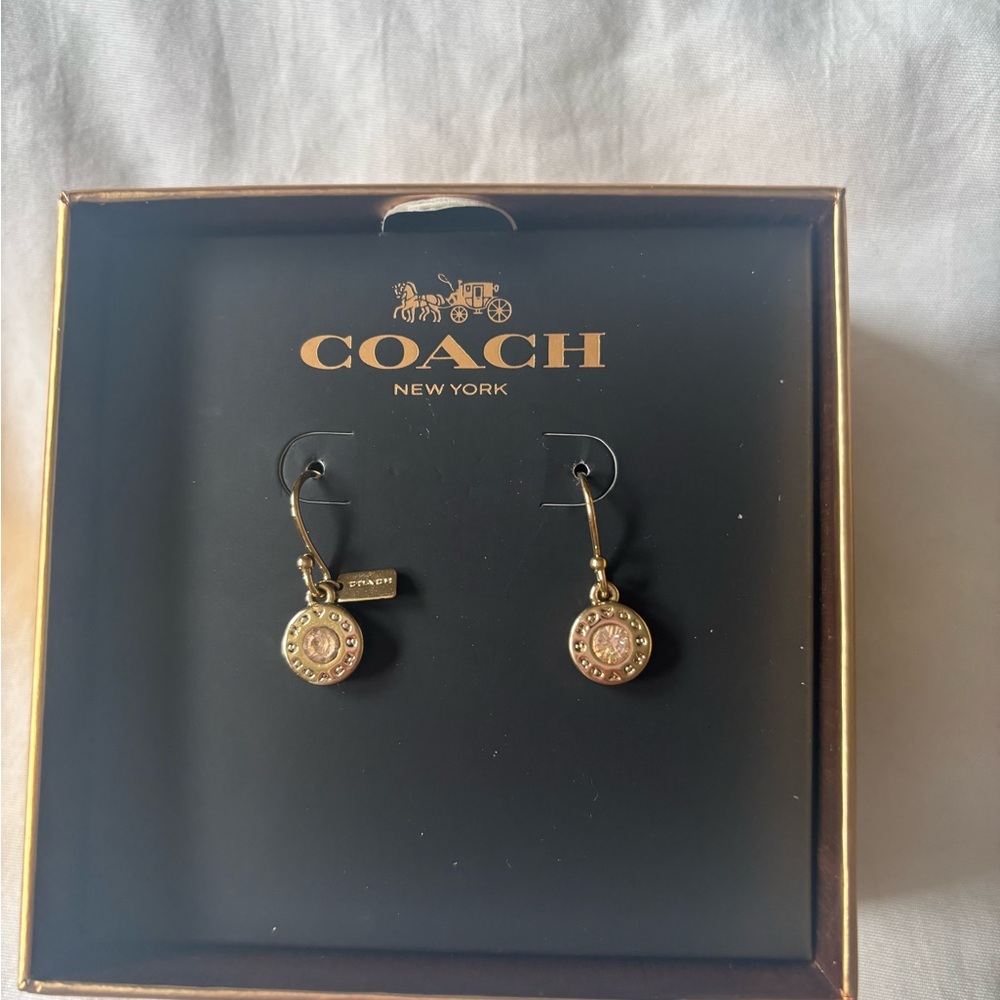 Coach Gold and Silver Dangle Earrings